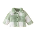 thumbnail image 2 of uublik Infant Girls Jacket Full Zip Fleece Jacket with Pockets Fall Winter Outwear Green, Size 6M-3T, 2 of 6