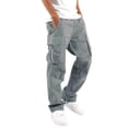 thumbnail image 1 of Pantalon Cargo pour Homme à Design Uni avec Poches pour un Usage Polyvalent en Plein Air, Confortable, Style de Rue, Pantalon Utilitaire de Travail pour un Usage Quotidien, 1 of 8