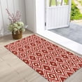thumbnail image 1 of Yhmxh Bathroom Rugs Washable Non-shedding European Retro Lattice Printed Floor Mat Door Mat Sewer Mat Entrance Door Kitchen Bathroom Mat Non-slip Mat Living Room Rug Bath Mat, 1 of 7