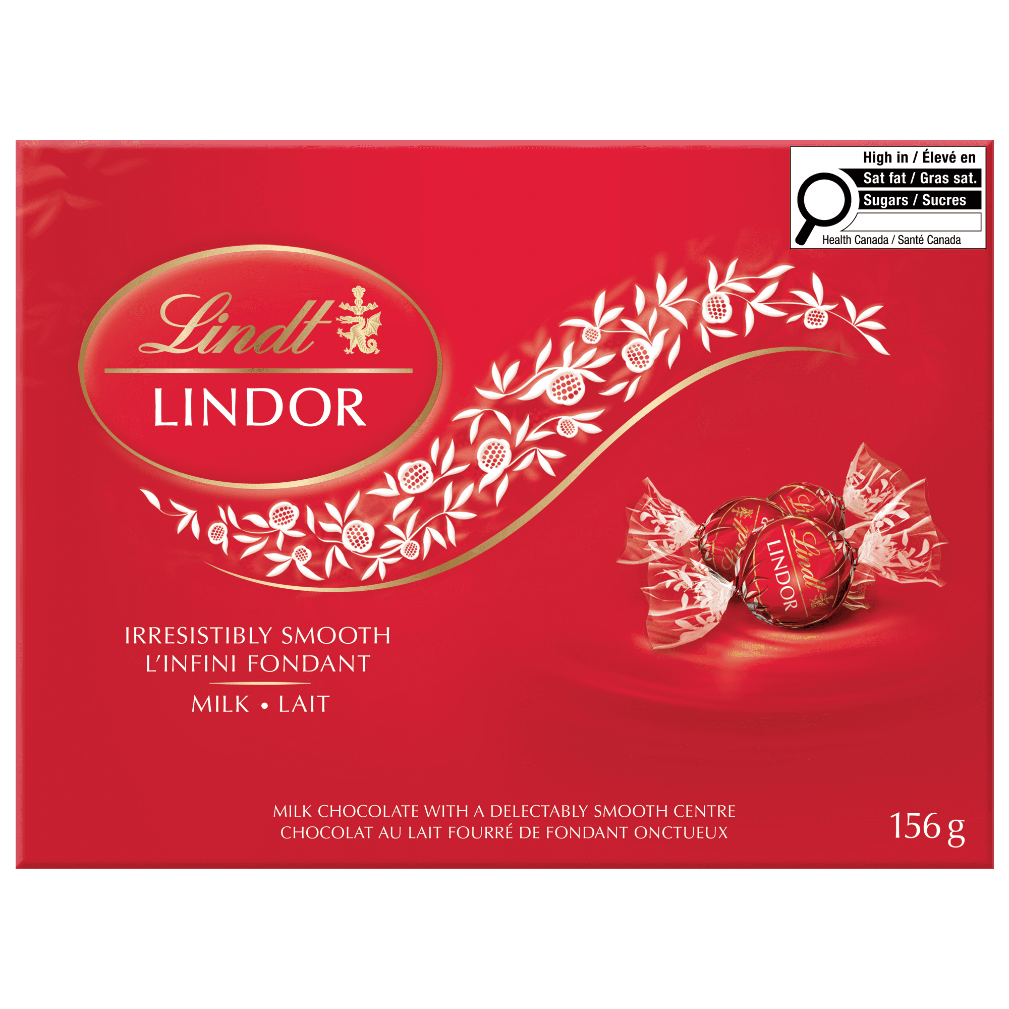 Truffes LINDOR au chocolat au lait de Lindt – Boîte (156 g)