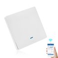 thumbnail image 3 of Wi-Fi Smart Switch Light Switch Push Button Voice Control, Remote Control, Touch Control Compatible with Alexa Google Assistant Schedule, Timer, Countdown Needs Neutral Wire No Hub Required, 3 of 8