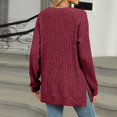 thumbnail image 4 of yoeyez Tunique en Tricot pour Femmes, Chandails à Manches Torsadées Patchwork, Col Ras du Cou Raglan, Chemises à Manches Longues, Hauts de Mode d'Automne 2024, Bourgogne m, 4 of 7