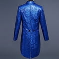 thumbnail image 3 of Styesk Jackets for Men Men's Sequined Solid Color Suit Dormal Dress Breasted Tailcoat Suit Jacket, 3 of 3