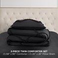 thumbnail image 4 of Juicy Couture Diamond Twin Comforter Set - Ruffle 2-Piece Machine Washable Reversible Bedding Comforter Set, Black, 4 of 4