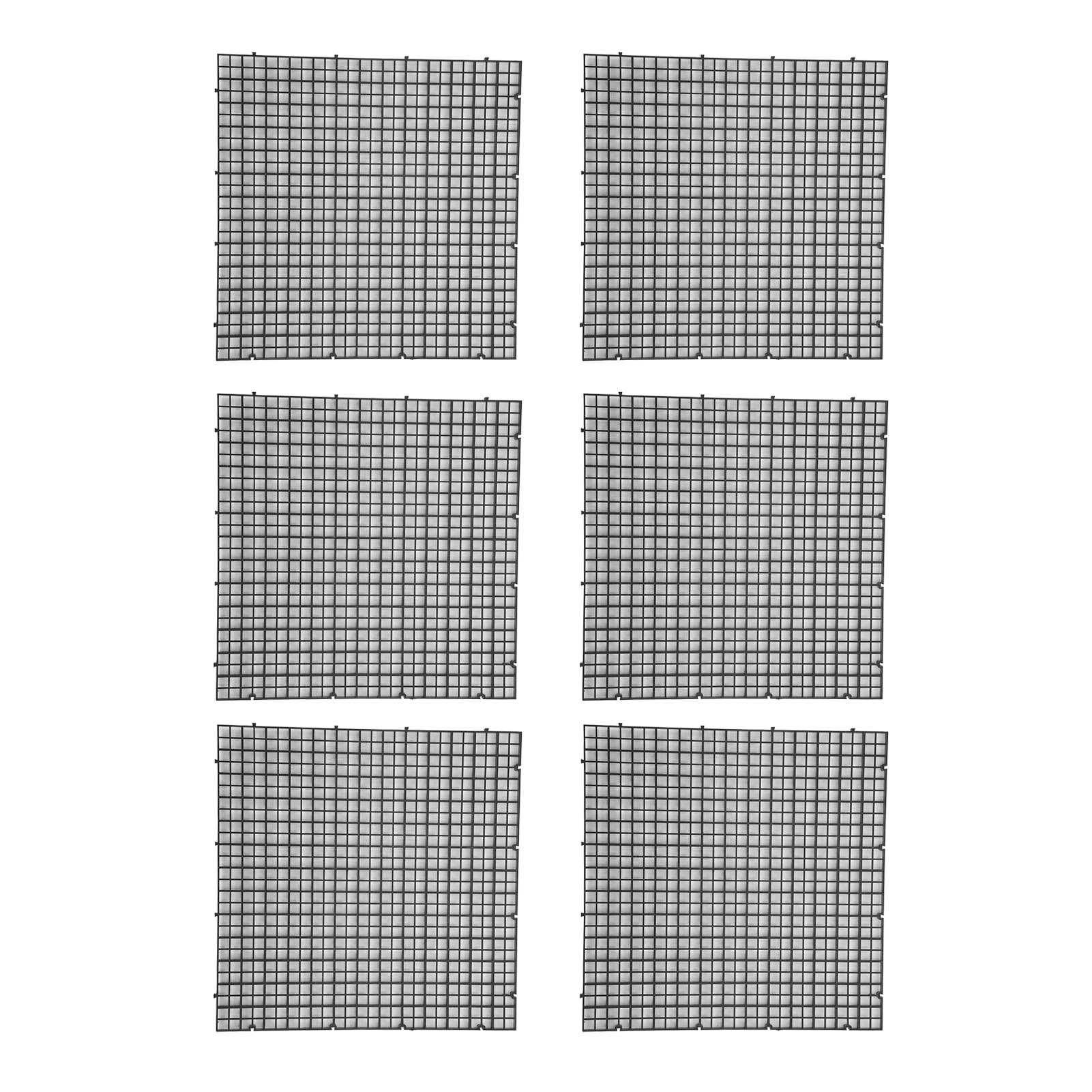 Fish Tank Filter Tray, Aquarium Bottom Filter, 6Pcs Combined Splicing Design Flexible Home For Aquarium Fish Tank Bottom Fish Tank Black 30x30cm
