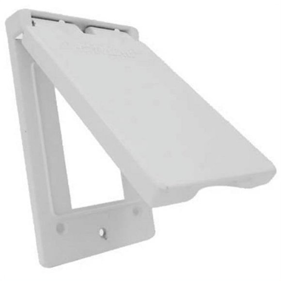 Hubbell Electrical 1C-GV-W Vertical Ground Fault Interrupter Single Gang Flip Cover- White