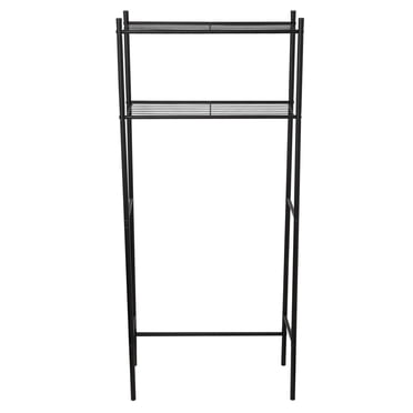 Era Aquarius Over the Toilet Black Space Saver 2 Tier Shelf, Organizer, Organizing Rack, , 23.43x53.94in