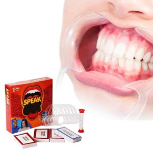 NAOJIE Speak Out Expansion Pack, Jeu de Rassemblement de Famille,200 Cartes + 1 Hourglass, Jeu d'orfèvrerie, Jeu de speak out, Regarder votre jeu de bouche