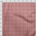 thumbnail image 4 of oneOone Cotton Flex Pink Fabric Geometric Fair Isle Pattern Craft Projects Decor Fabric Printed By The Yard 40 Inch Wide, 4 of 4