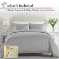 thumbnail image 2 of California Design Den Duvet Cover - 400 Thread Count 100% Cotton, 3 Piece Sateen Weave Bedding Set, Soft Luxury Comforter Cover and Two Pillow Shams, with Button Closure and Corner Ties, 2 of 9