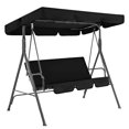 thumbnail image 2 of Housse de Chaise Balançoire Imperméable Pliable Coussin Patio Jardin Cour Extérieur Siège de Remplacement (Noir), 2 of 7