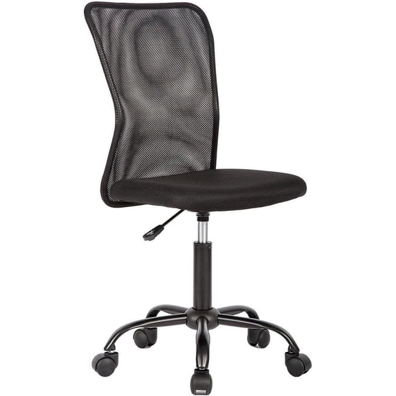BestOffice Home Office Chair Ergonomic Mesh Executive Mid Back Adjustable, Lumbar Support Rolling for Women Adults, Black