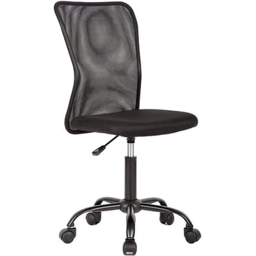 BestOffice Chaise de Bureau à Domicile Ergonomique en Maille, Exécutive, Mi-Dossier, Réglable, Soutien Lombaire, à Roulettes pour Femmes et Adultes, Noire