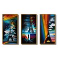 thumbnail image 2 of Designart "Contemporary Rainbow Eiffel Tower in Paris II" City Paris Framed Wall Art Set Of 3 - Multicolor Paris Frame Gallery Wall Set For Home Decor, 2 of 6