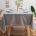 thumbnail image 1 of Cotton Linen Rectangle Tablecloth Table Cloth Heavy Weight Cotton Linen Dust-Proof Table Cover for Party Table Cover Kitchen Dinning(Light Gray,90*90cm), 1 of 6