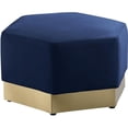 thumbnail image 3 of Meridian Furniture Marquis Navy Velvet Ottoman, 3 of 9