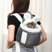 ZZkhGO Thickened Winter Cat Backpack, Indoor Pet Bed Carrier, Portable Pet Bag for Small Cats