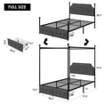 thumbnail image 3 of Homfa Full Upholstered Canopy Bed Frame with Drawer, Modern Platform Bed with Button Tufted Headboard, Canopy Bed Curtain Not Included, Dark Gray, 3 of 9