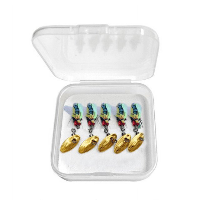5 Pcs Hameçon à Paillettes Modifié pour Mouches Colorées