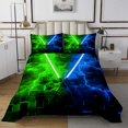 thumbnail image 1 of Erosebridal Lightsaber Coverlet Set Queen for Teens, Rectangle Geometric Bedding Set, Modern Fashion Decor, 1 of 5