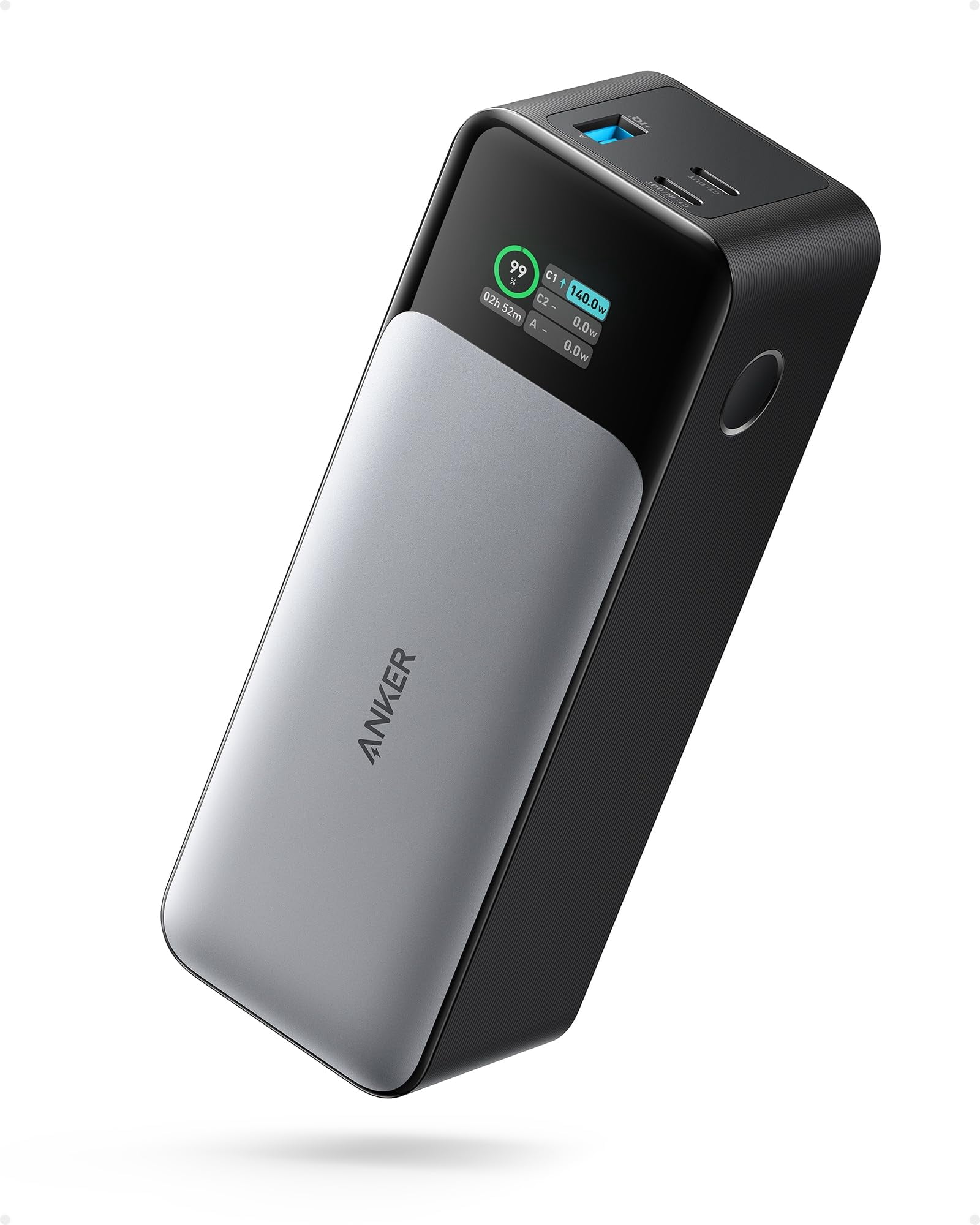 Anker Power Bank, Portable Charger with 140W Output, Digital Display, Compatible with iPhone 15/15 Plus/15 Pro/15 Pro Max, iPhone