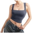 thumbnail image 4 of Lixiuxyad Basic Tank Tops Women Sexy Square Neck Tank Top Summer Going Out Basic Shirt, 4 of 5