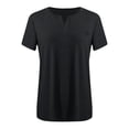 thumbnail image 4 of asjyhkr Plus Size Womens Summer Tops Short Sleeve T Shirts Loose Stretch Soft Comfy Tees Solid Basic Blouses, 4 of 4