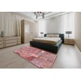 thumbnail image 4 of Ahgly Company Tapis d'Intérieur Ronds Abstraits Rose Saumon Foncé Patchwork, 4 Pieds Rond, 4 of 6
