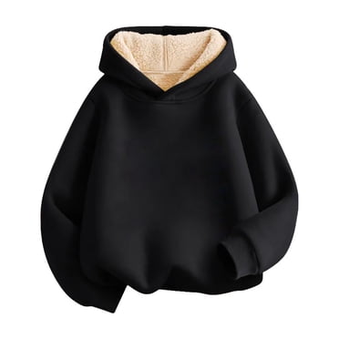 Kcodviy Boys Girls Fleece Lined Girls Hooded Fleece Jacket Long Sleeve Hoodie Kids Toddler Zip Up Sweater Warm Winter Hoodies Pullover Girls Fleece Lined Sweatshirt Hooded Sweatshirt Sweater