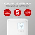 thumbnail image 3 of Stelpro Programmable Electronic Thermostat for Baseboards and Convectors, Accurate Temperature Control, Energy Efficient - 3000W/240V - White (ST302P - 3000W), 3 of 12