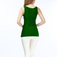 thumbnail image 4 of Bon Rapport Qualité-Prix, Débardeur à Paillettes Patchwork pour Femme, Col Rond, Coupe Ajustée, à la Mode, Décontracté, Tenue de Tous les Jours, Haut Stylé Coupe Ultra-Confortable/polyester, Vert, Sopatenor, 4 of 9