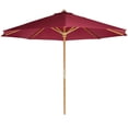thumbnail image 1 of All Things Cedar TU90-R 10 ft. Teak Market Umbrella & Canopy, Red, 1 of 3