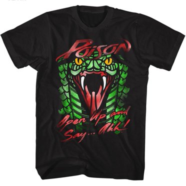 Poison Poison Serpent Noir T-Shirt pour Adulte Tee