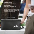 thumbnail image 5 of Steel Smart Lunch Box With Insulated Fabric Bag - Black | 2 Round Inner Steel Containers 500ml Each+ 1 Oval Container 675ml+ Spoon - Leak Proof, Odour Proof, Easy To Carry, Food Grade, 5 of 5