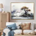 thumbnail image 1 of Designart Trees Oversized framed wall art decor, Tree Gold framed wall art, Grey Tree Ink euphony , Grey Traditional Gold framed wall art, 32x16 inches Gold Frame, 1 of 5