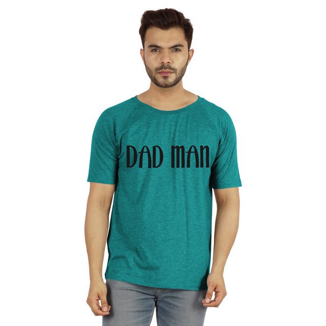 Inkmeso Printed Graphic "Dad Man" Tshirt For Men's Cotton Jersey Round Neck Tee For Daddy