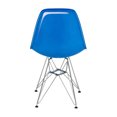 thumbnail image 4 of LeisureMod CR19WBU2 Cresco Moulée Chaise d'Appoint Eiffel 2 Tons - Blanc et Bleu - Lot de 2, 4 of 6