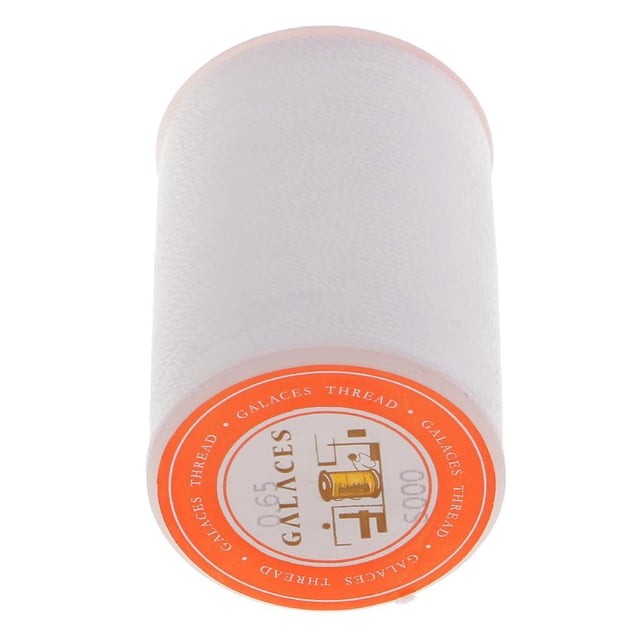 Abbracc 0.65mm Waxed Polyester Cord Beading Sewing Thread 85 Meters, White