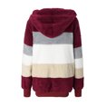 thumbnail image 5 of Meichang Womens Sherpa Fleece Lined Hoodie Jackets Zip Up Warm Winter Fluffy Fleece Coat Color Block Thermal Sweatshirt Outerwear, 5 of 5