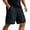 Black, variant on XiYing Mens Swimwear, Men's Solid Color Casual Drawstring Elastic Waist Shorts with Pockets, Active Fit, Sports Shorts for Gym & Outdoor, 1 Pack
