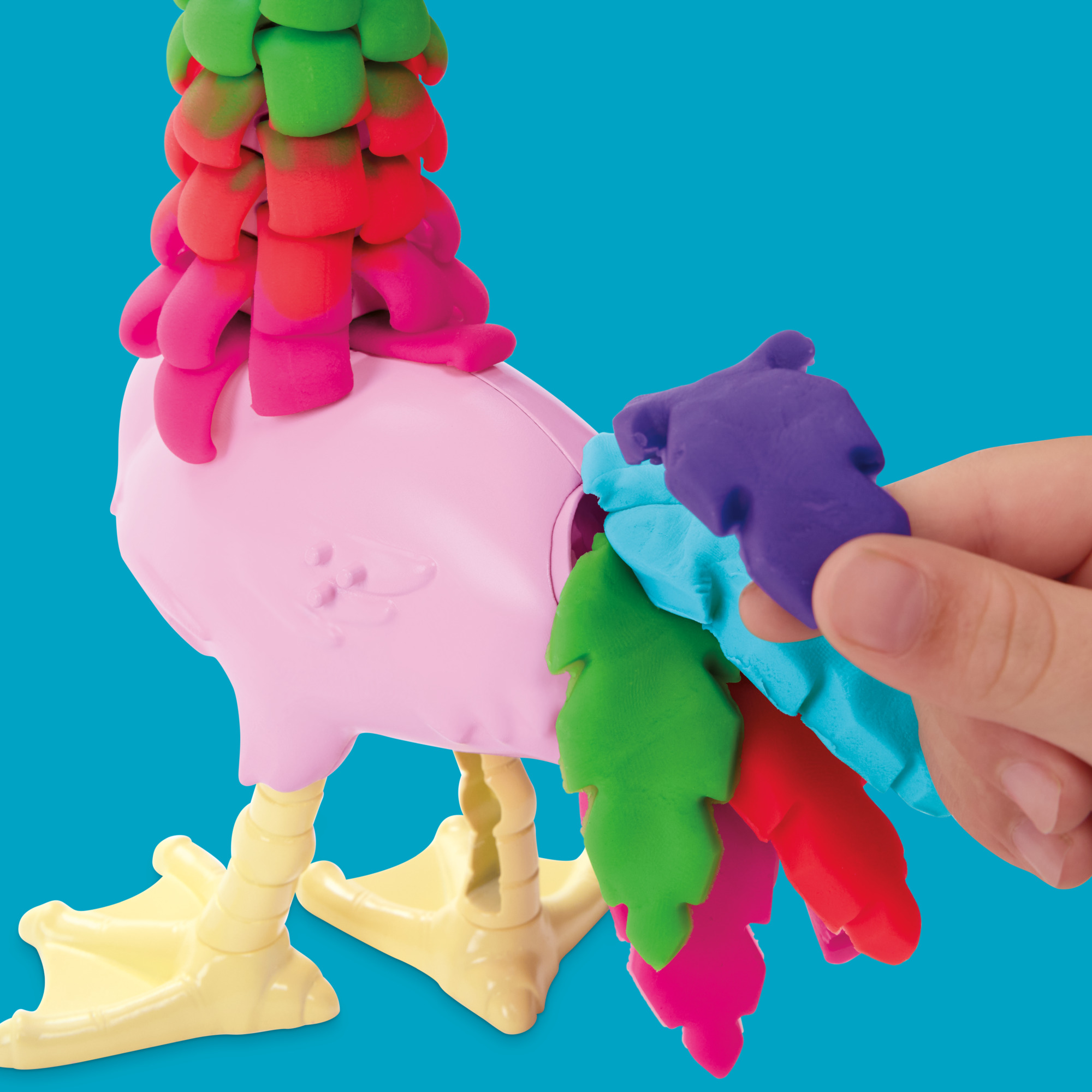 Play-Doh Flamant rose rigolo, coffret de pâte à modeler avec 5 accessoires, jouets d'animaux, loisirs créatifs pour enfants, dès 3 ans