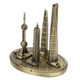thumbnail image 1 of Gold Oriental Pearl Model, Shanghai Building Collection Model Building Models, Global Financial Center Souvenir Gift For Friends Office Decor Home Ornaments, 1 of 8