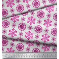 thumbnail image 3 of Soimoi Cotton Voile Fabric Snow Flakes Floral Print Sewing Fabric Yard 56 Inch Wide, 3 of 5