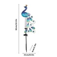 thumbnail image 3 of Meitianfacai Solar Peacock Rain Gauge Solar Peacock Plug-in Outdoor Decorative Light, 3 of 9