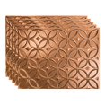 thumbnail image 2 of FASÃ„DE Rings Decorative Vinyl 18in x 24in Backsplash Panel in Polished Copper (5 Pack), 2 of 15