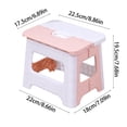 thumbnail image 3 of Folding Stool Plastic Space Saving Small Seat | Compact Lightweight Portable Step Stool for Home Office Outdoor | Multicolor | 22x18x19.5cm | Easy Fold & Storage, 3 of 6
