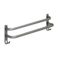 thumbnail image 2 of Savings! Gspmoly Gray Towel Rack Without Punching Storage Rack for Storage Bathroom Hanging Rack Wall Mounted Bathroom Towel Hanging Rod Pole Hook-In-1 Savings, 2 of 6