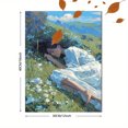 thumbnail image 3 of Toile Murale Fille Champ de Fleurs Endormie 15,75 X 11,81 Pouces, 3 of 8