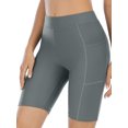 thumbnail image 1 of Women's Swim Shorts with Pockets High Waisted Long Board Shorts, 1 of 8