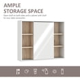 thumbnail image 4 of HOMCOM Wall Mounted Bathroom Storage Cabinet with Mirrored Door, Shelf, 4 of 10
